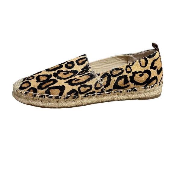 Sam Edelman Flats Size 9M Khloe Leopard Print Calf Hair Slip‎ On Espadrilles - Picture 1 of 11